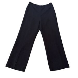 Liz Claiborne Black Mini Dot Suit Trousers Sz 10 Slim Bootcut Professional Pants